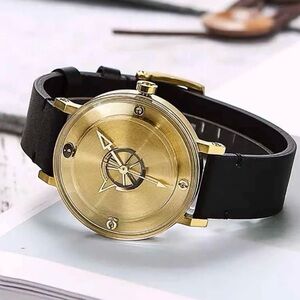 ODM Unisex “Beyond” Watch in Black with a Gold Face, Works, Excellent Condition